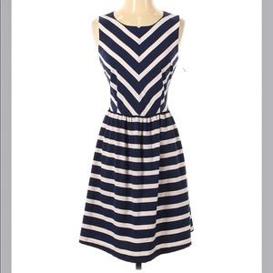 JB by Julie Brown Sleeveless Navy Striped dress